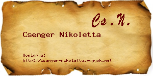 Csenger Nikoletta névjegykártya